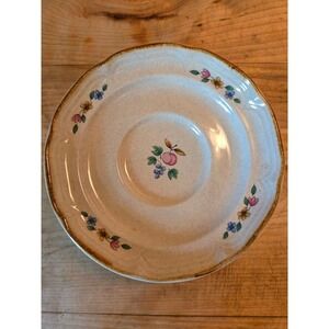 International Heartland Stoneware Japan Saucers Floral Farmcore Set of 4